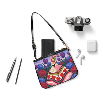 ❤️☂️ The Heart Parasol Promenade Small Shoulder Bag – Art Deco Floral Romance
