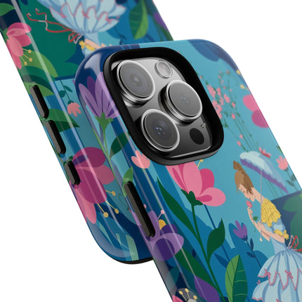 🌸☂️ A Stroll Through The Enchanted Forest Phone Case – Art Deco Floral Fantasy