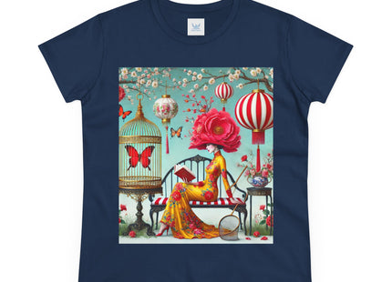 Reading In A Painted Garden Cotton Tee