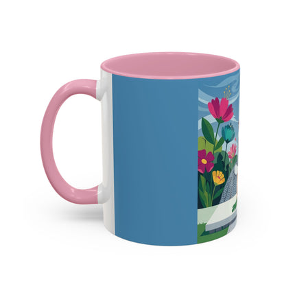 The Lady Of The Secret Garden Colorful Mugs – Art Deco Botanical Elegance