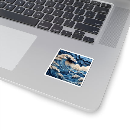 Dramatic Ocean with Crashing Waves Kiss-Cut Stickers (4 Sizes)