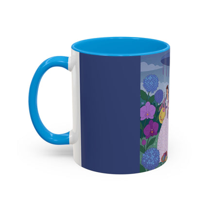 The Lady Of The Garden Tea Party Colorful Mugs – Art Deco Floral Elegance