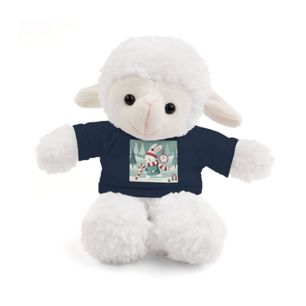 Candy Cane Timekeeper Bunny Stuffed Animals with Tee