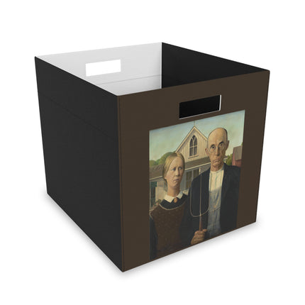 American Gothic by Grant Wood Felt Storage Box