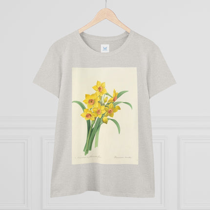 Choix des plus belles fleurs, Plate 052 by Pierre Joseph Redouté  Women's Midweight Cotton Tee