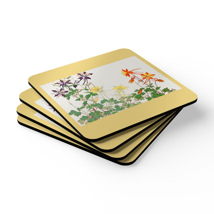 Aquilegia by Tanigami Kônan Corkwood Coaster Set