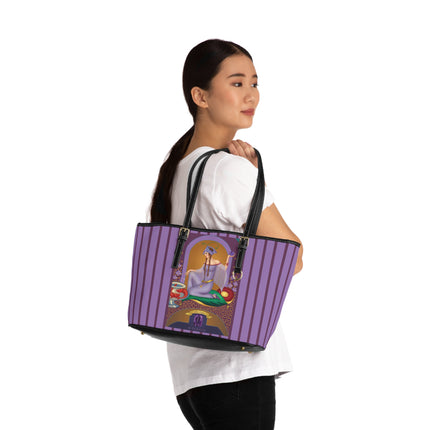 February & Amethyst (from the Gem Series) by Sofia Chiostri PU Leather Shoulder Bag