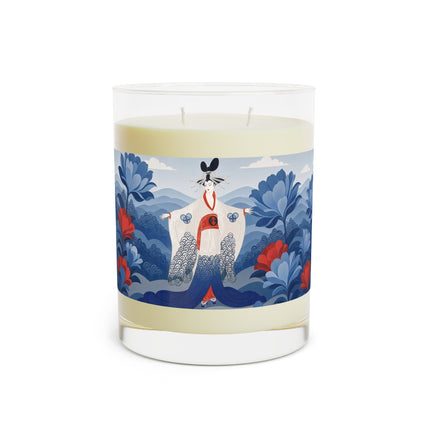 🌸🎎 The Lady Of The Imperial Blue Garden Scented Candle – Art Deco Japanese Floral Elegance