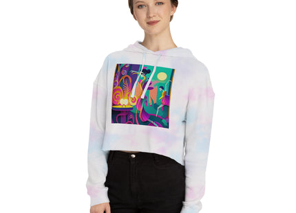 Dance of the Skeleton Ballerinas Women’s Cropped Hooded Sweatshirt