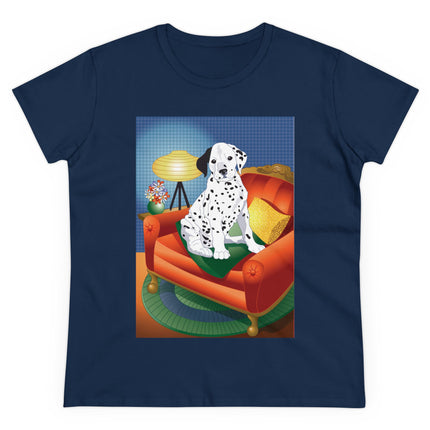 A Dalmatian's Cozy Corner Women's Midweight Cotton Tee