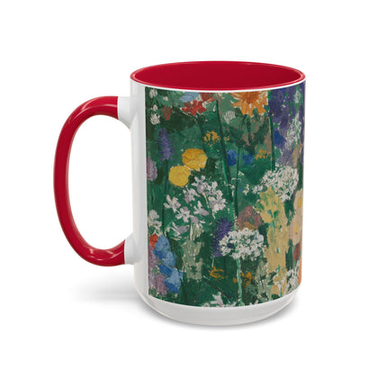 Flowers on the Mountain by August Babberger Colorful Mugs (11oz, 15oz)