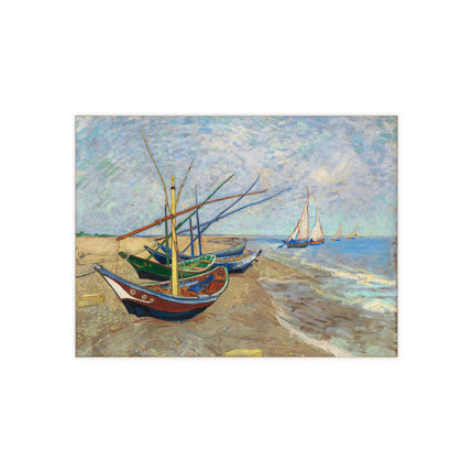Fishing Boats on the Beach at Saintes-Maries by Vincent Van Gogh Ceramic Tile