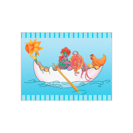A Rooster's Seafaring Adventure Ceramic Tile