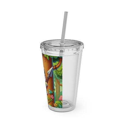 Stealthy Stripes Sunsplash Tumbler with Straw, 16oz