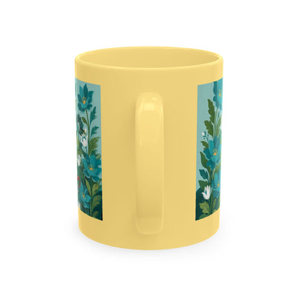 🐉🌿 The Lady & The Garden Dragon Ceramic Mug – Art Deco Botanical Whimsy