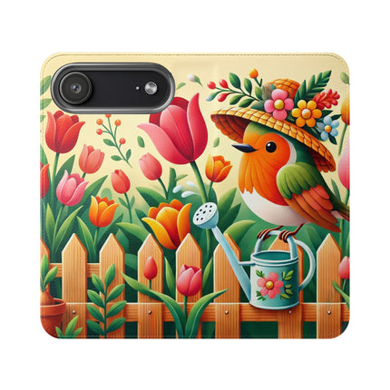 🌷🐦 The Little Garden Tender Flip Case – Sunshine, Care & Storybook Charm