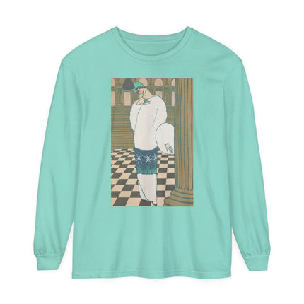 Les Hermines by Georges Lepape Garment-dyed Long Sleeve T-Shirt
