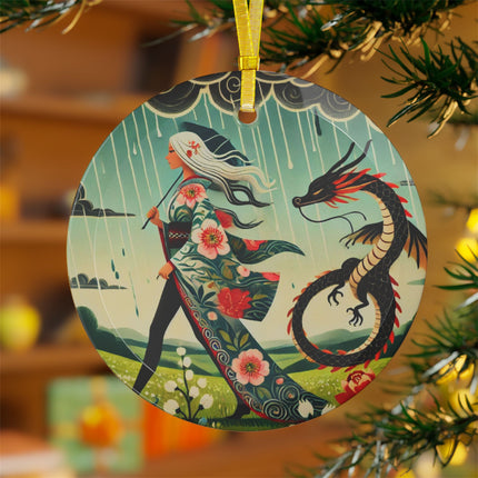 The Dragon Fairy’s Stride Glass Ornament