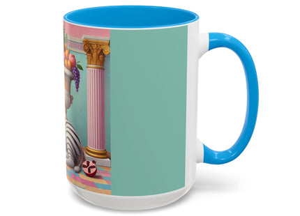 Still Life with Zebra, Fruit, and Pink Columns Colorful Mugs (11oz, 15oz)