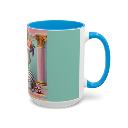 Still Life with Zebra, Fruit, and Pink Columns Colorful Mugs (11oz, 15oz)