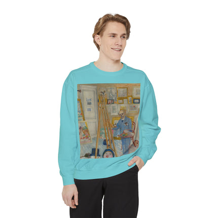 The Skeleton Painter by James Ensor Garment-Dyed Sweatshirt
