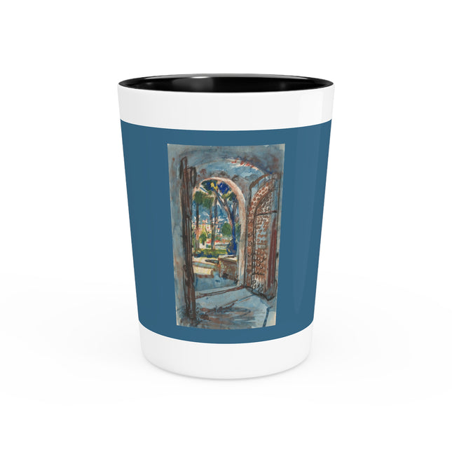 Gate in S. Miniato by Martin Monnickendam Ceramic Shot Glass