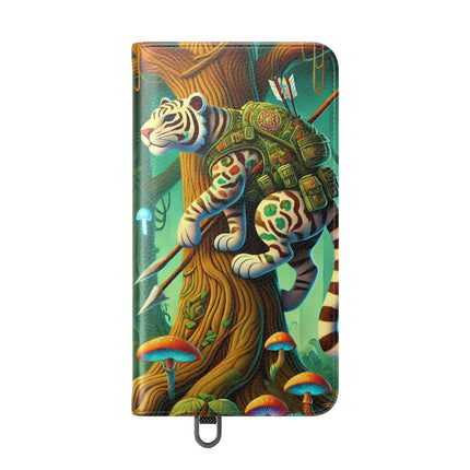 🐅🌿 Silent Stripes Flip Case – Stealth, Grace & Enchanted Forest