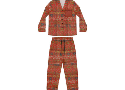 Japanese Fan Pattern by G.A. Audsley Women's Satin Pajamas (AOP)