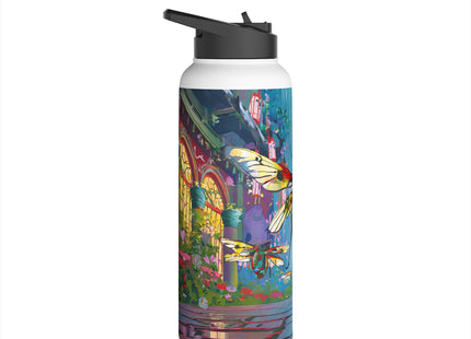 Neon Swarm Stainless Steel Water Bottle