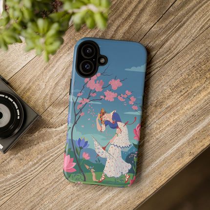 🌸☂️ The Lady Of The Falling Blossoms Phone Case – Art Deco Garden Whimsy