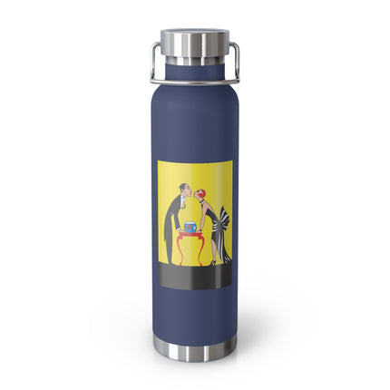 A Moment of Elegance: A Passionate Embrace Amidst Golden Splendor Copper Vacuum Insulated Bottle, 22oz