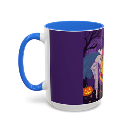 🎭🌹 The Harlequin Rose Masquerade Colorful Mug – Theatrical Halloween Romance