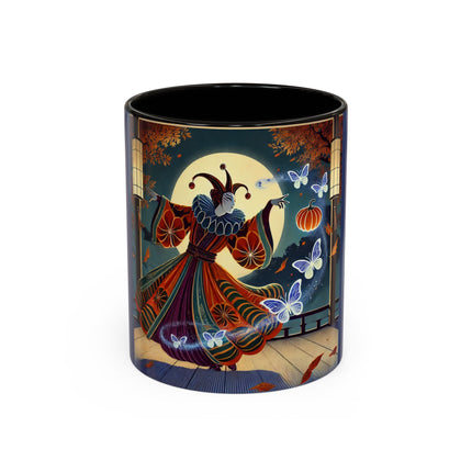 Court Magician with Ghost Butterflies Colorful Mugs (11oz, 15oz)