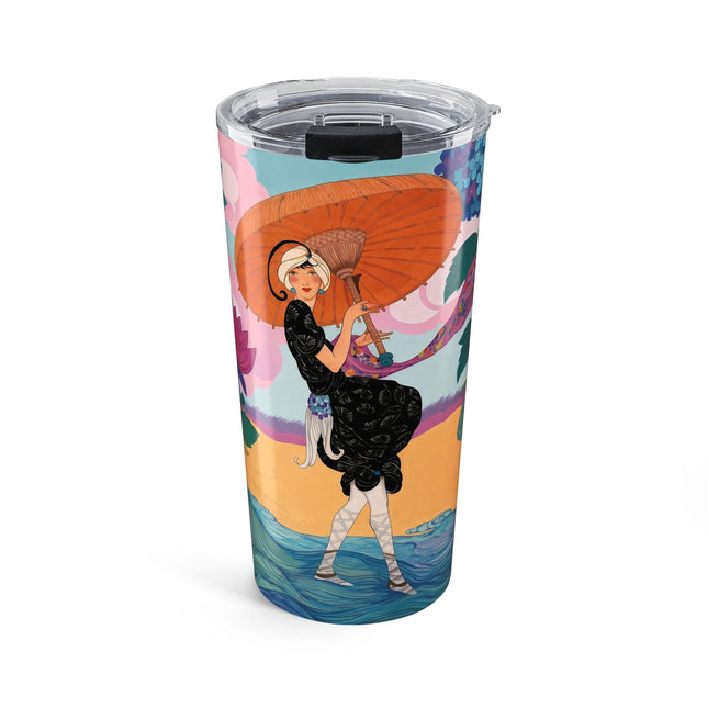 Beachside Promenade 20oz Tumbler – Chic Summer Stroll & Coastal Glamour