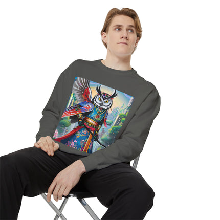 Cyberpunk Samurai Owl Sweatshirt