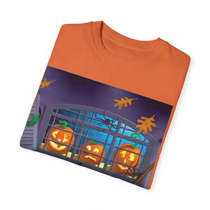 Whimsical Halloween Mischief Unisex Garment-Dyed T-shirt