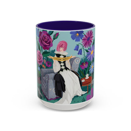 The Lady Of The Garden Tea Colorful Mugs – Art Deco Floral Elegance