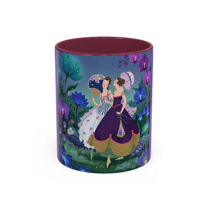 The Ladies Of The Moonlit Garden Colorful Mugs – Art Deco Floral Elegance