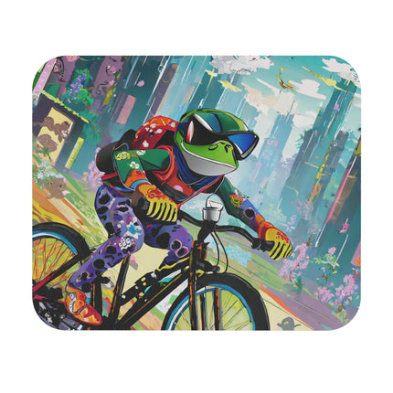 Cyberpunk Frog Mouse Pad, Rectangle