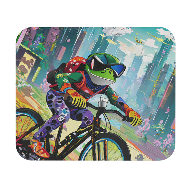 Cyberpunk Frog Mouse Pad, Rectangle