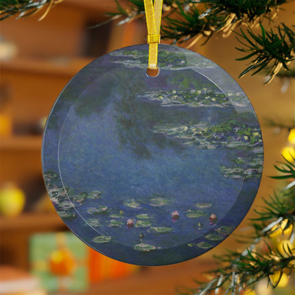 Water Lilies by Claude Monet Glass Ornament