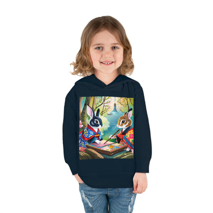 Fairy Animals Writing Wishes Toddler Pullover Fleece Hoodie