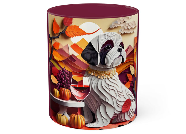 Shih Tzu at an Autumn Colorful Mugs, 11oz
