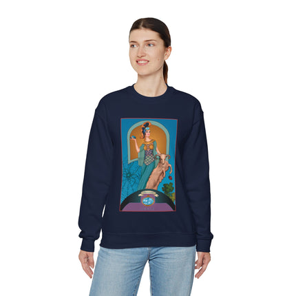 March & Aquamarine (Gem Series) by Sofia Chiostri Unisex Heavy Blend™ Crewneck Sweatshirt