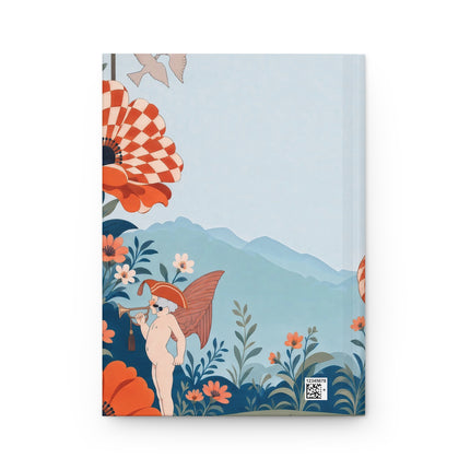🧡💘 The Lady Of The Cupid Garden Courtship Hardcover Journal – Art Deco Floral Romance