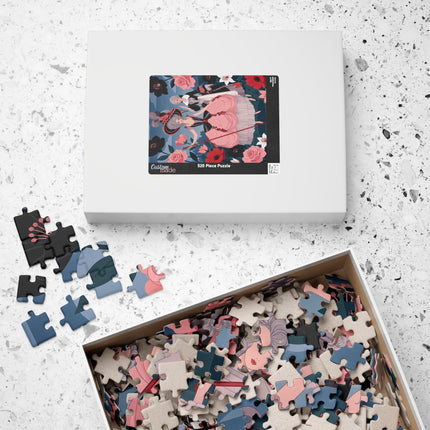 🌹🎭 The Rose Masquerade Promenade Puzzle – Art Deco Floral Elegance