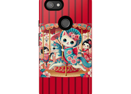Geisha Kitten's Enchanted Carousel Phone Cases