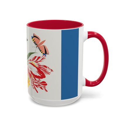Woodpecker & Tulip Colorful Mugs – Vibrant Spring & Bold Beauty