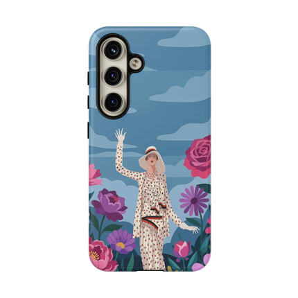🌺👒 The Grand Flower Promenade Phone Case – Art Deco Fashion Illustration