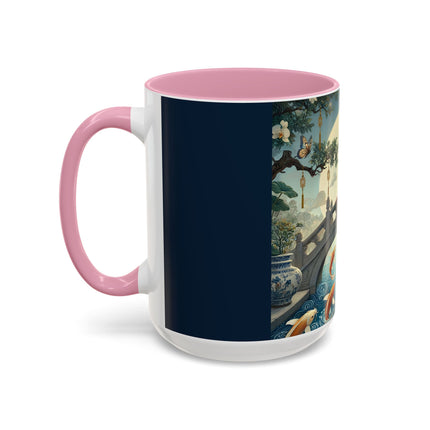 Moonlit Bridge Gentleman Colorful Mug – Imperial Serenity & Moonlit Harmony